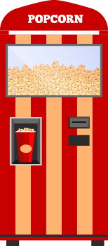 distribution automatisée de pop corn